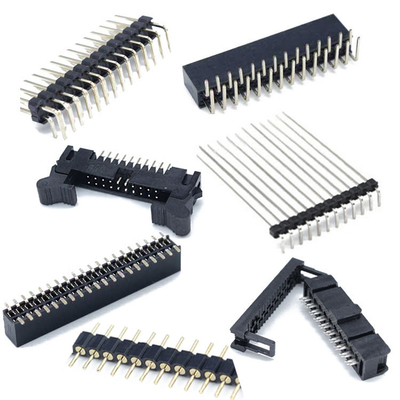 1.27mm 2.54mm Pin Header Wanita Konektor Emas Contact Plating