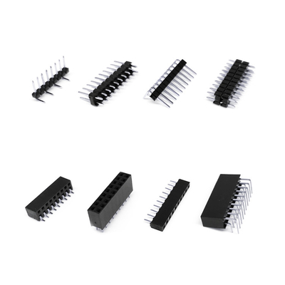 40 Pin 2.54mm Pria Pin Header Connector Single Row Vertikal Untuk Otomotif
