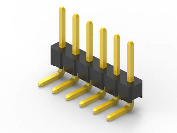 Melalui Lubang Pria Pin Header Konektor Congvave Bending Emas Flash