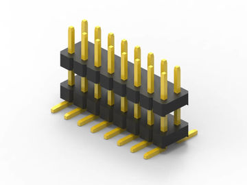 2.54 Mm Pria Smd Pin Header, Kuningan Material Kontak Konektor Pin Header