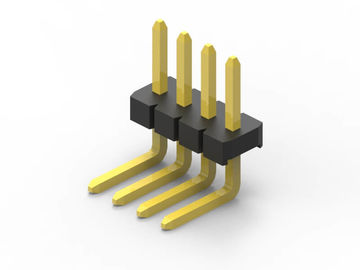 Konektor Header Pin Sudut Kanan Pria 1,27 mm Pitch 2 Pin hingga 80 Pin