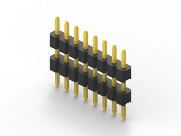 Single Row Male Pin Header Connector 2.0 Mm PitchBlack PA6T Isolasi Plastik Ganda