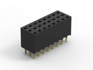 Tiga Baris 6 Pin Wanita Header Connector Board Untuk Board Current Rating 2.0A