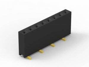 Single Row Female Header Connector SMT Type Height 3.56 Mm Current Rating 2.0AMP