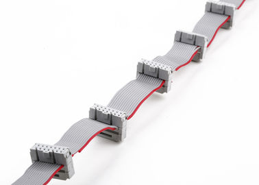 FCC 16 Pin Flat Ribbon Kabel Majelis Dengan 2,54mm IDC Socket RoHs Bahan