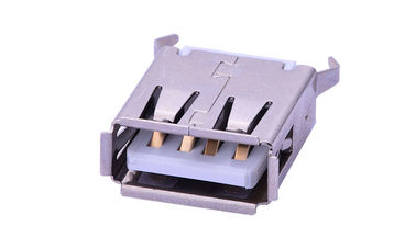 180 derajat Solder USB Connector, 4PIN Jarum Micro USB SMD Konektor
