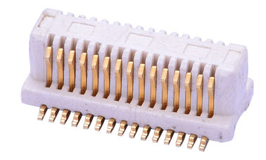 Vertikal 30PIN Papan PCB Untuk Papan Konektor Pedestal Beige Fosfor Perunggu Bahan