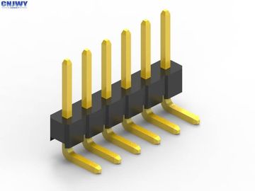 Melalui Lubang Pria Pin Header Konektor Congvave Bending Emas Flash