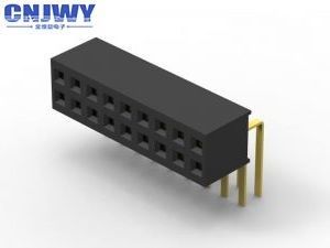 Papan sirkuit cetak 20 pin konektor wanita, sudut kanan 2 x 20 Header wanita Emas Flash
