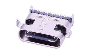 USB 3.1 Konektor Input Output Kursi Wanita 24 Posisi Kontak Tipe Pelat Sink