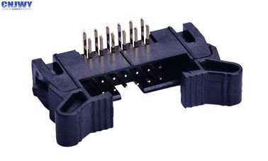Sudut Kanan 26 Pin PCB Kawat Ke Konektor Papan Ejektor Header Hitam Warna