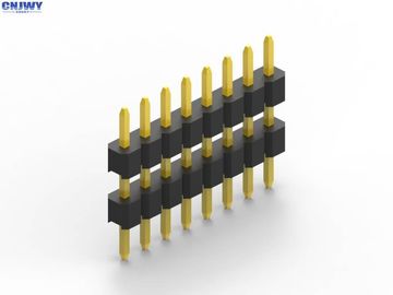 Single Row Male Pin Header Connector 2.0 Mm PitchBlack PA6T Isolasi Plastik Ganda