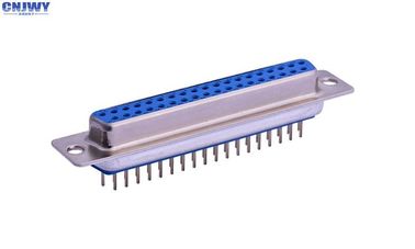 Shield Micro D Shell Connector, 37 Pin D Sub Connector Wanita Kontak kuat