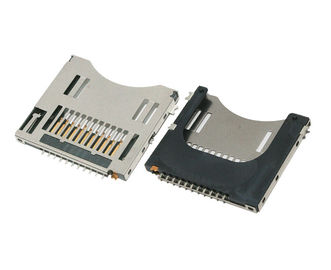 Self-Loaded 11 PIN Micro SD Card Connector 5000 Siklus Daya tahan lama
