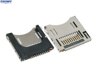 Self-Loaded 11 PIN Micro SD Card Connector 5000 Siklus Daya tahan lama