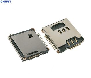 Metal Flip Micro SIM Card Connector, MS / Memori Card Socket Rating Current 0,5 A