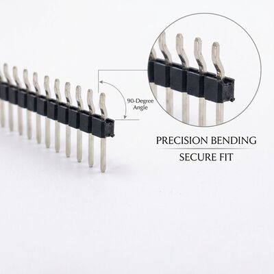 Single Row Straight Male Pin Header Connector 2.54mm Pitch Through-Hole PCB Mount 40-Pin Strip