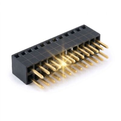 1.00mm Pitch Baris Tunggal Sudut Kanan Konektor Header Wanita Soket Pemasangan PCB Horisontal