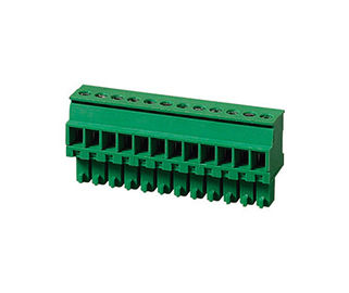 PA66 SN Plated 30-16AWG Terminal Block Connector CPT 3.81mm Pitch 1*10P Hijau
