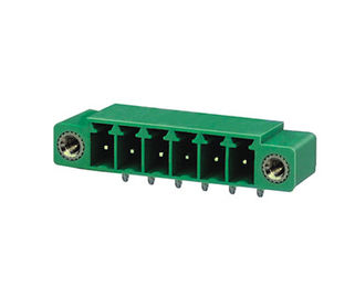 PA66 SN Plated Plug In Terminal Block CST 3.50mm Pitch DIP Wafer H 12.7mm Dengan Flange