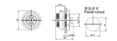 Panel konektor terminal terminal Plug Penerbangan Front Mount Untuk pencahayaan luar