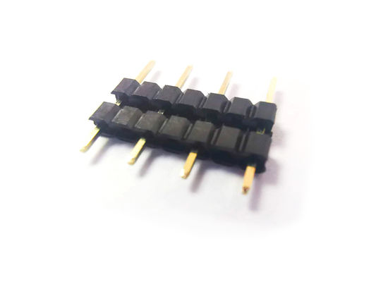 Fosfor Perunggu 2.54MM Pitch PA6T 1 * 7P Emas Flash Pin Header