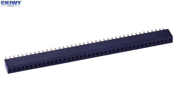 Gold Flash PA6T 1U Female Pin PCB Connector 1.27mm Pitch