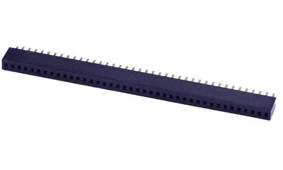 Gold Flash PA6T 1U Female Pin PCB Connector 1.27mm Pitch