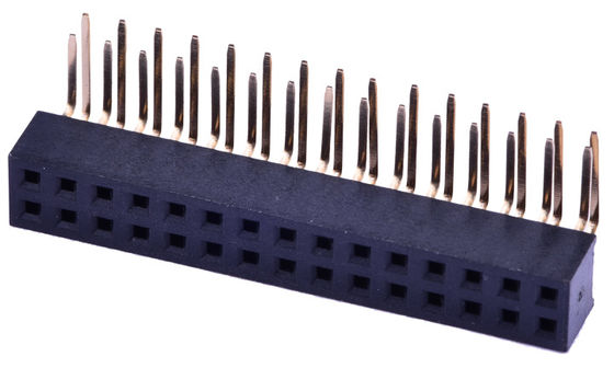 4.3mm Tinggi Congvave Bending Wanita Header Konektor 1U '' PA6T