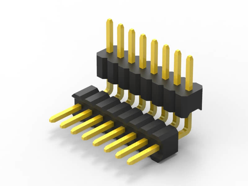 1.27mm pin header double row double R/A PA9T plastik yang digunakan dalam produk grosir rumah pintar