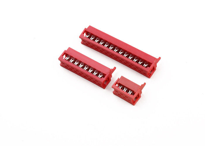 1.27 Mm Micro Match IDC Kabel Connector Crimp Dengan Flat Ribbon Kabel