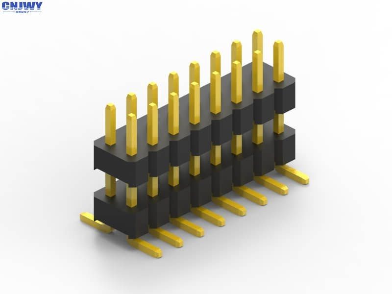 SMD Tipe Male Pin Header Connector 16 Pins Dual Row Current Rating 2.0 AMP