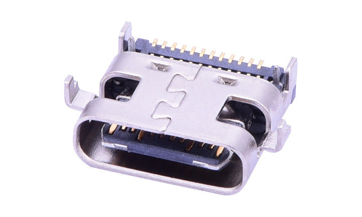 USB 3.1 Konektor Input Output Kursi Wanita 24 Posisi Kontak Tipe Pelat Sink