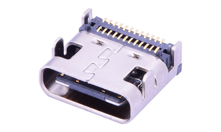 24 Kontak USB 3.1 Konektor Tipe C, Pcb Mount USB C Konektor