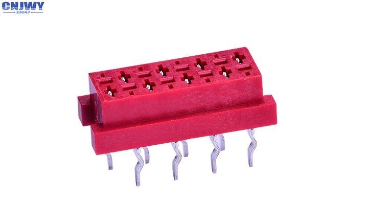 Konektor Kabel IDC Wanita Tipe DIP Melalui Lubang Untuk Industri Otomotif