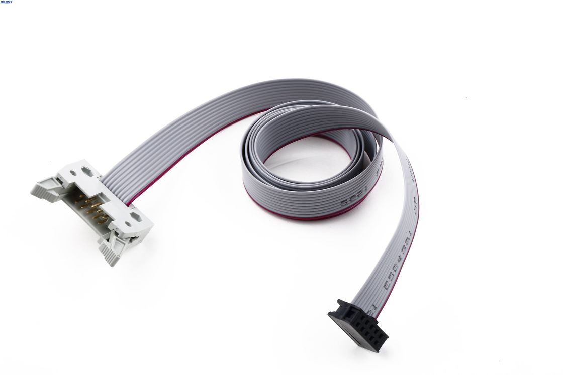 2 * 5 Pin IDC Ribon Kabel Majelis, 2,54 mm Pitch Ribon Kabel PVC Material
