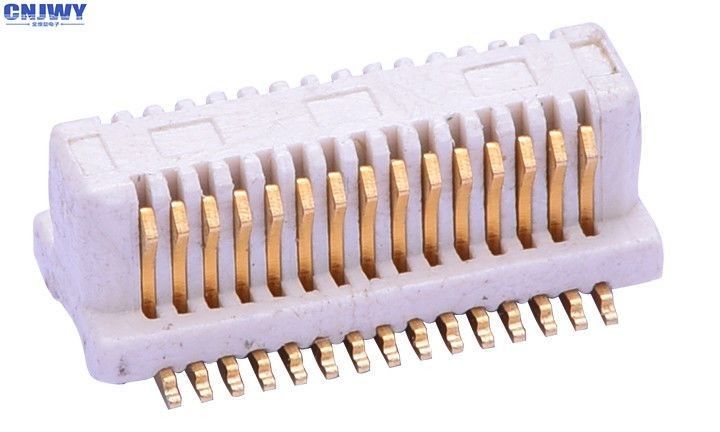 Vertikal 30PIN Papan PCB Untuk Papan Konektor Pedestal Beige Fosfor Perunggu Bahan