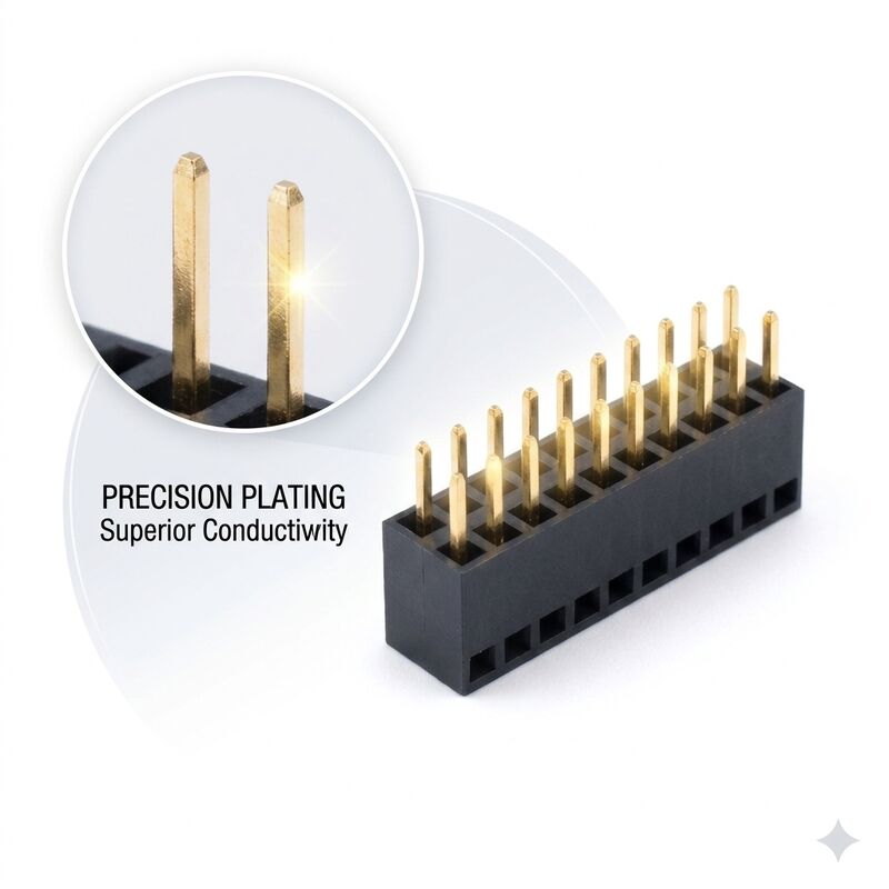 1.00mm Pitch Baris Tunggal Sudut Kanan Konektor Header Wanita Soket Pemasangan PCB Horisontal