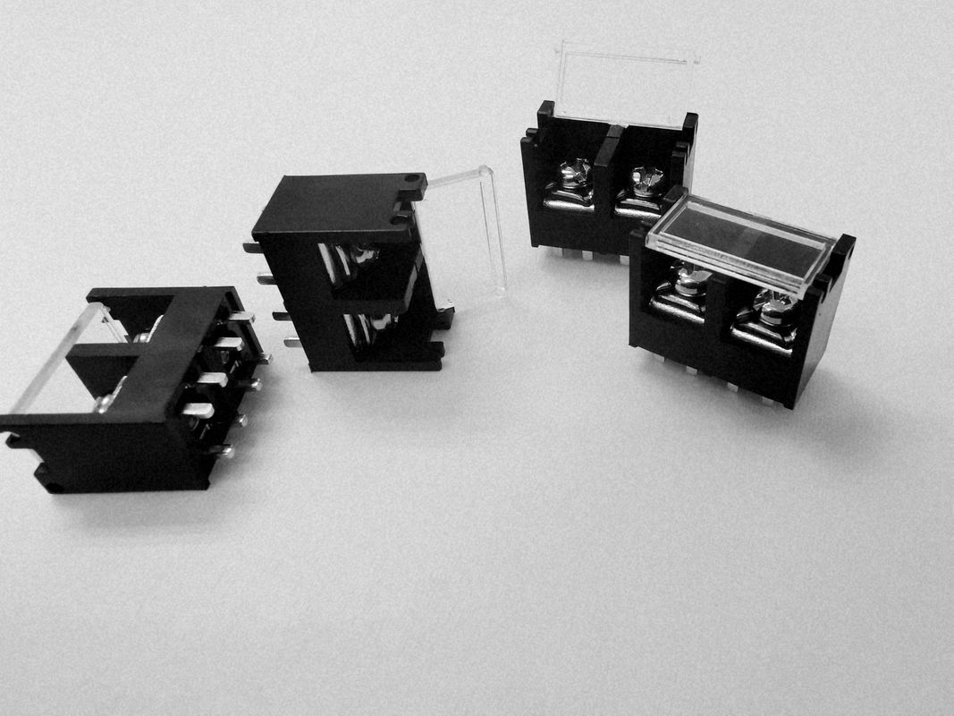 Black Barrier Terminal Block Connector11mm Pitch 2 Posisi Untuk Equipment Power Supply