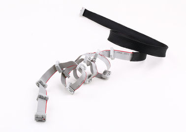 FCC 16 Pin Flat Ribbon Kabel Majelis Dengan 2,54mm IDC Socket RoHs Bahan