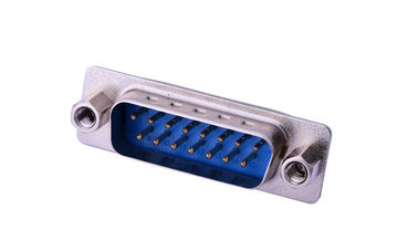 Custom 15 Pin D Sub Male Connector, VGA 15 Pin D Type Connector Phosphor Perunggu