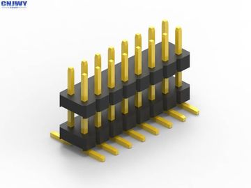 2.54 Mm Pria Smd Pin Header, Kuningan Material Kontak Konektor Pin Header