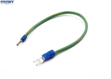 Konektor Tembaga Custom Wiring Harness Warna Hijau / Kuning Dengan Terminal Spade