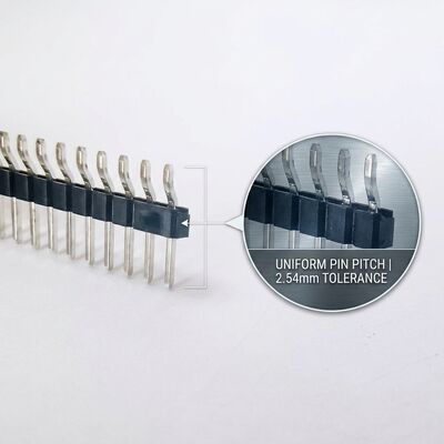 Fine Pitch 1.27mm Dual Row SMT Male Pin Header Connector Kompak Desain PCB Surface Mount
