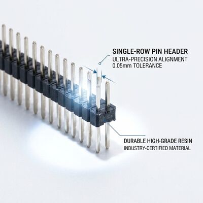 Konektor Pin Header Male Baris Tunggal Pemasangan Permukaan 2.54mm Pitch Pemasangan Papan PCB SMT