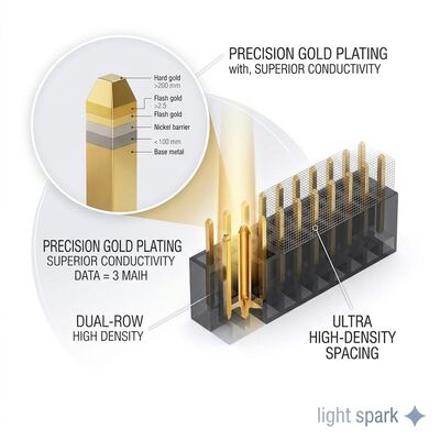 Soket PCB daya konektor Header betina kontak ganda 5A arus tinggi Pitch 2.54mm